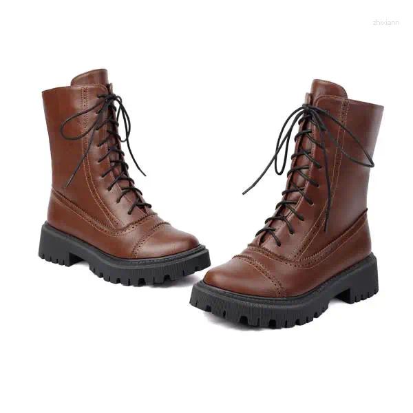 Boots Big Size Shoes Woman Zipper Lady Boots-Women Round Toe Winter Footwear Large Autumn 2024 Fashion Rub