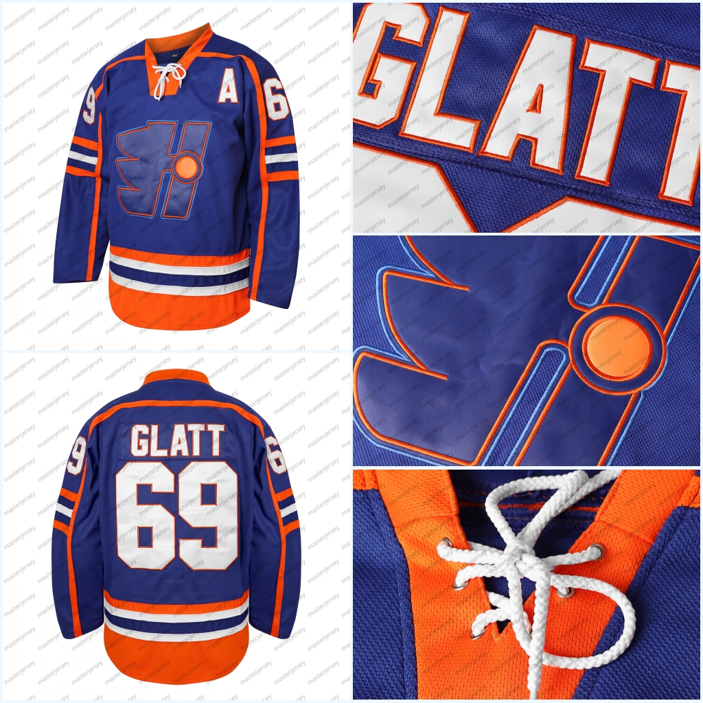 69 GLATT Men's Ice Hockey Jerseys Stitched Letters with Pullover Closure Long Sleeves Adult Hoody In Stock Fast Shipping