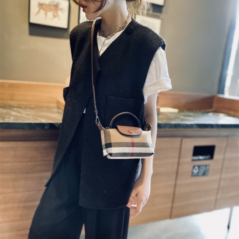 Genuine Leather Casual Phone 2024 New Ladies Lattice Crossbody Fashion Trend Women Shoulder Bag ddmymarket