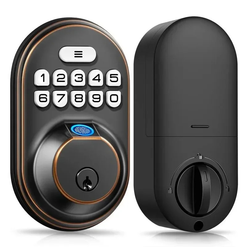 Smart Fingerprint Door Lock Veise RZ02A Keyless Entry Keypad Deadbolt with 20 Anti Peeping Password 241028