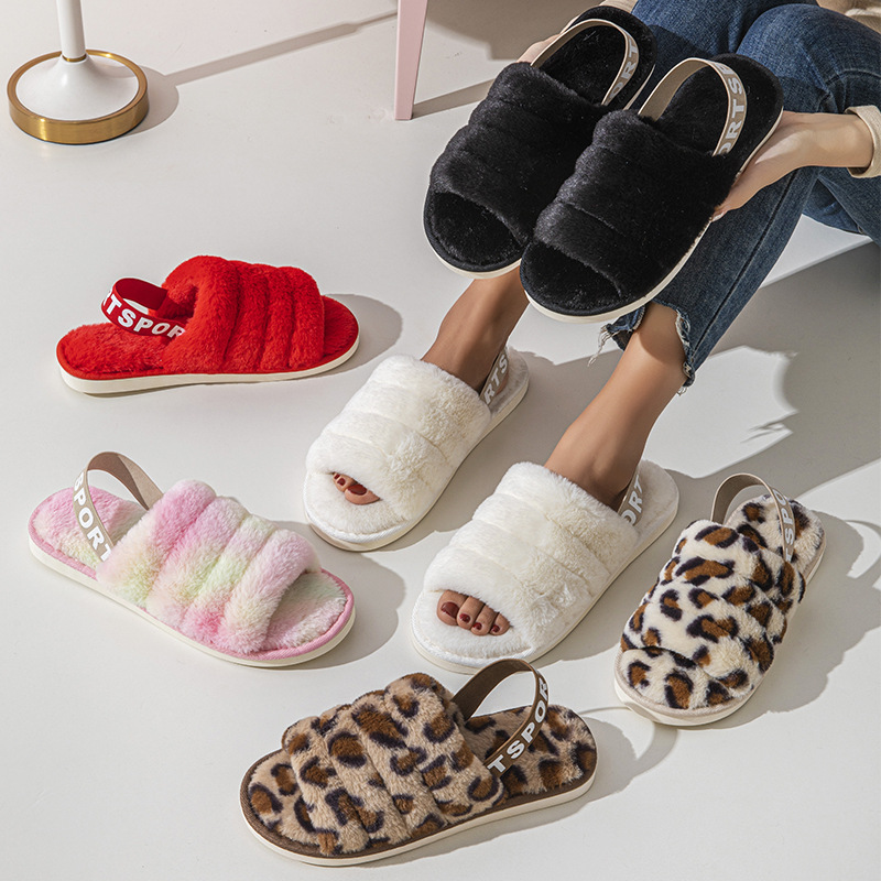 new free shipping designer shoes mens flat sandals for women furry fur fluffy slippers winter cotton slippers warm thick soled thick plush slippers sl