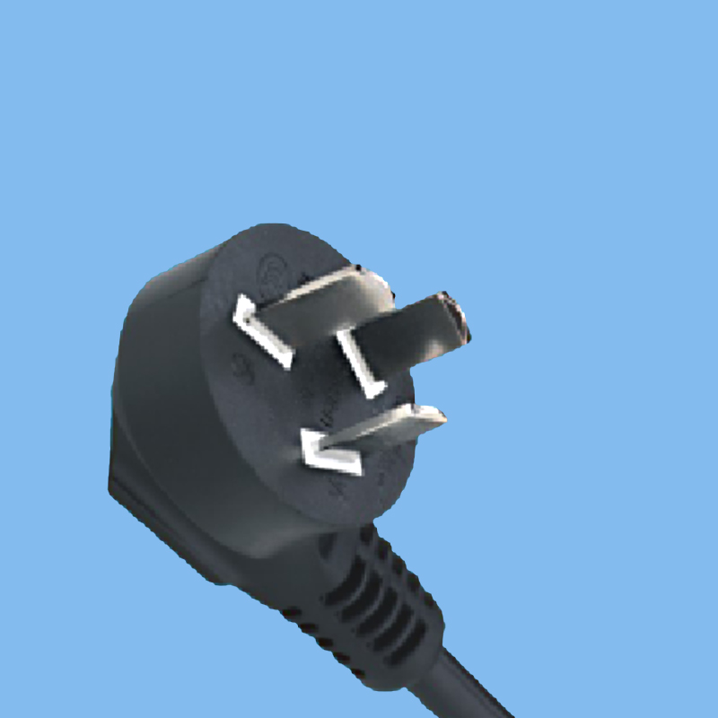 Factory Wholesale Price Black 220V Electric Type Copper Power Cord 3 Pin Plug with standard any size wire for hot sales