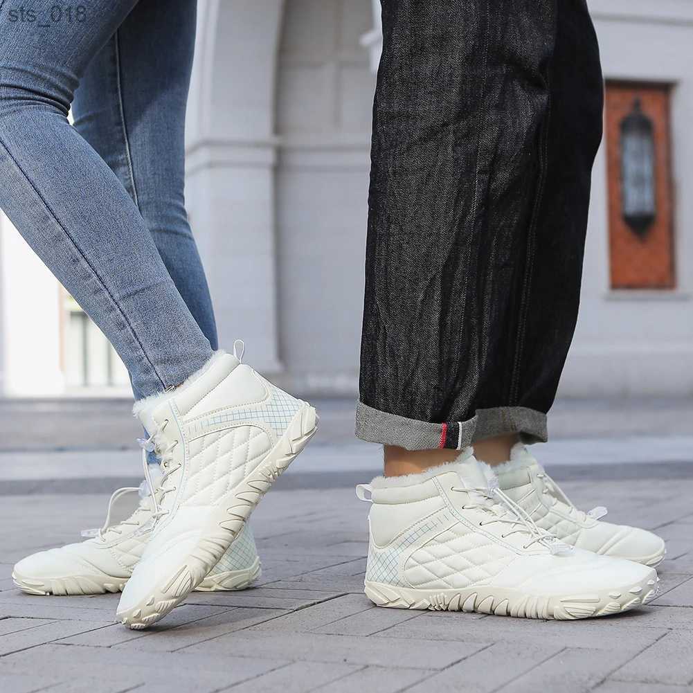 Outdoor Shoes Sandals Mens and Womens Snow Boots Waterproof High Top Barefoot Winter Ankle Plush Warm Hiking Sports H241101