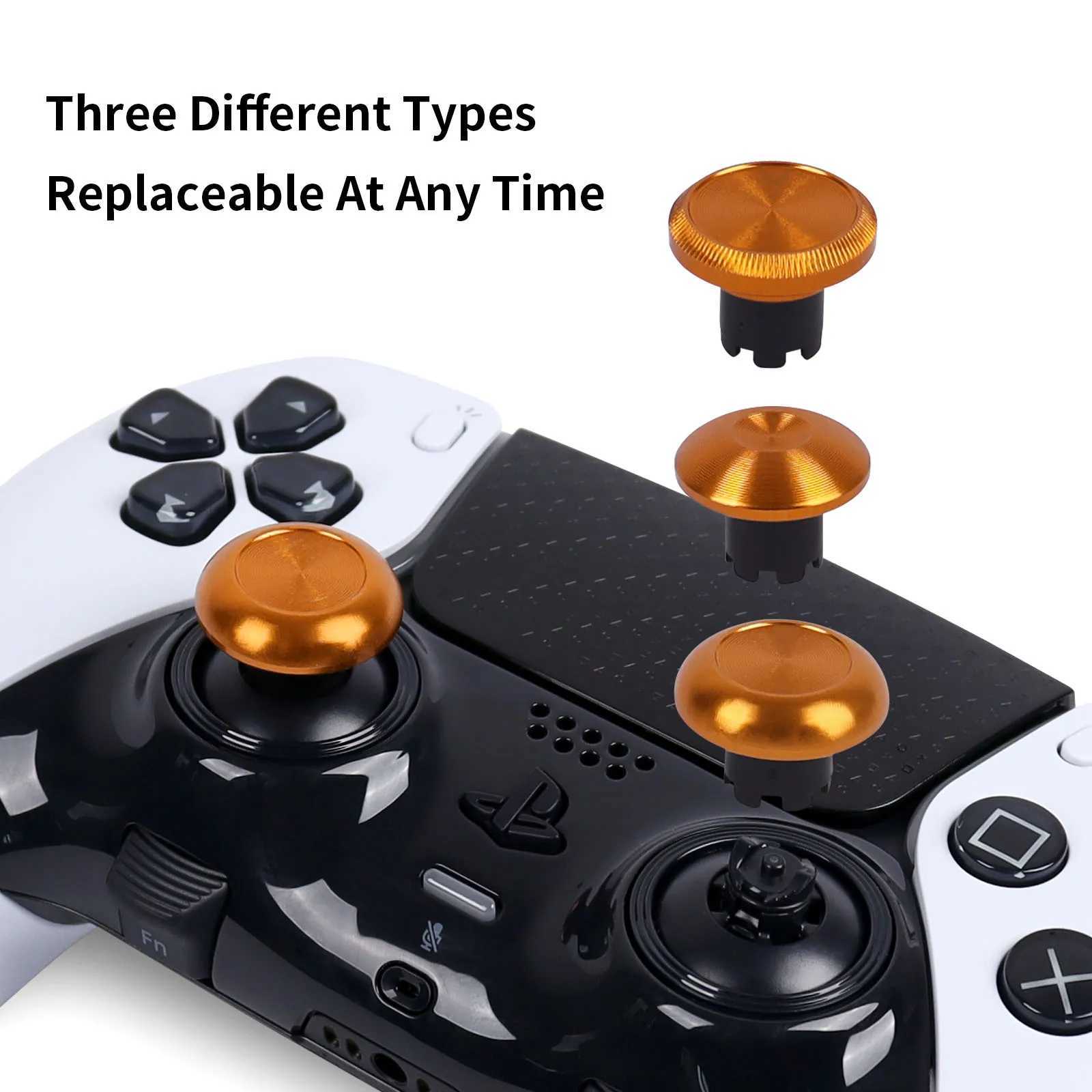 Game Controllers Joysticks Metal Joystick Ca + Trigger Paddles Back Keys for 5 Edge Gamepad Repair Replacement Games Controller Accessories Kit H24102