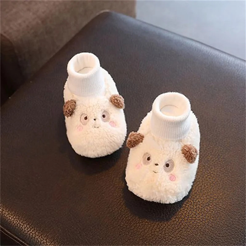 born Baby Fleece Shoes Winter Toddler Boy Girl Walkers Boots Cotton Comfort Soft Anti-slip Warm Infant Shoes 241028