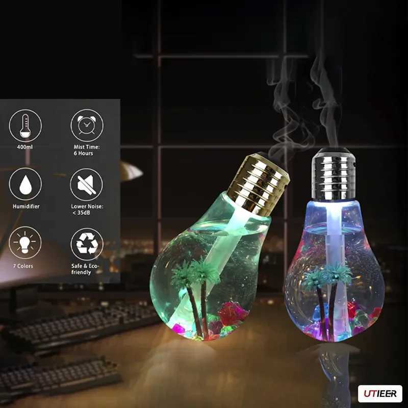 Creative Style Night Light Miniature Landscape Mr. Smoke Exhaust Usb Silent Small Color Light Bb Humidifier Y241104