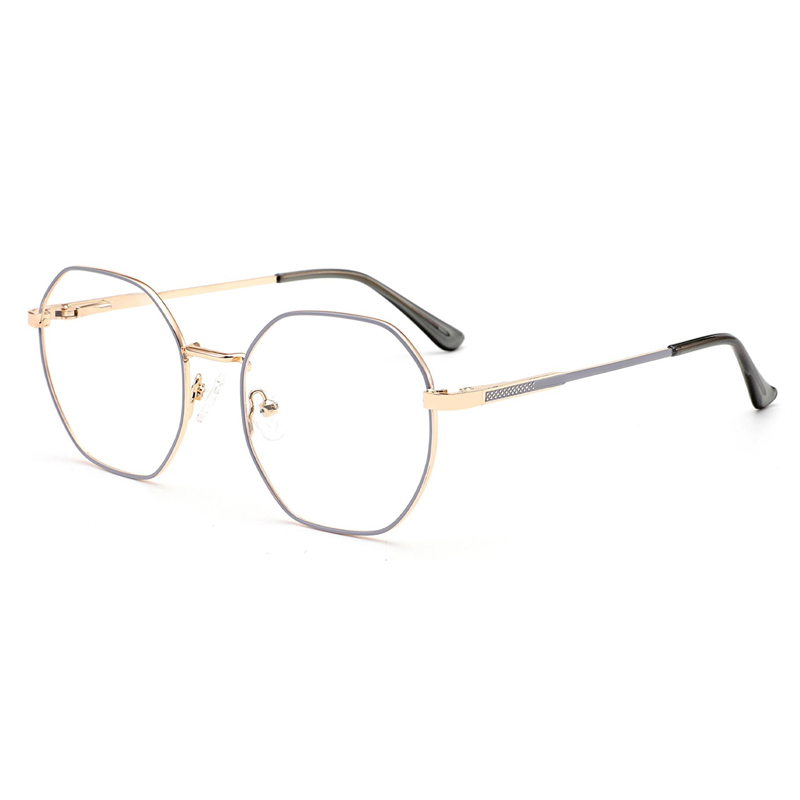 Designer glasses new metal eyeglasses frame men's fashion anti-blue light flat glasses retro cross-border eyeglasses frame