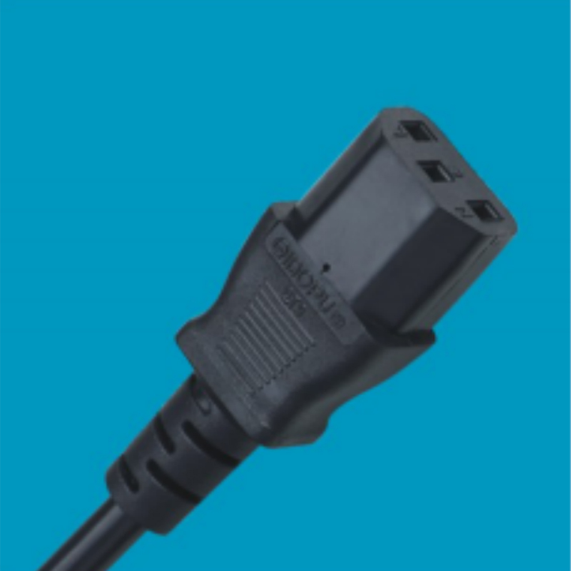 factory 3 Prong IEC C13 C14 Female To Male Connector Computer Monitor Electric Extension Cable AC Power Cord
