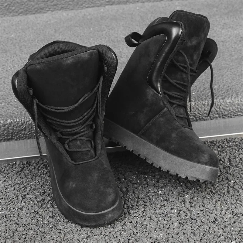 Winter Warm Street Style Mens motorcycle Boots Height Increasing Light Adult Man Sports Casual Shoes Sneakers 241028