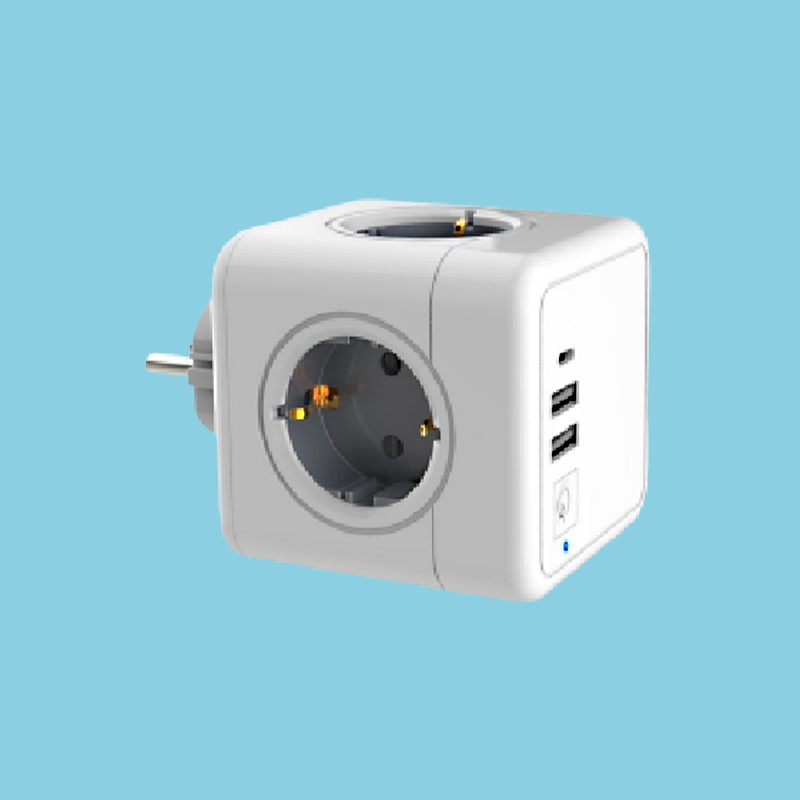 Smart Universal round multi Outlet Power with type-a and type-c USB port Socket power cube usb strip