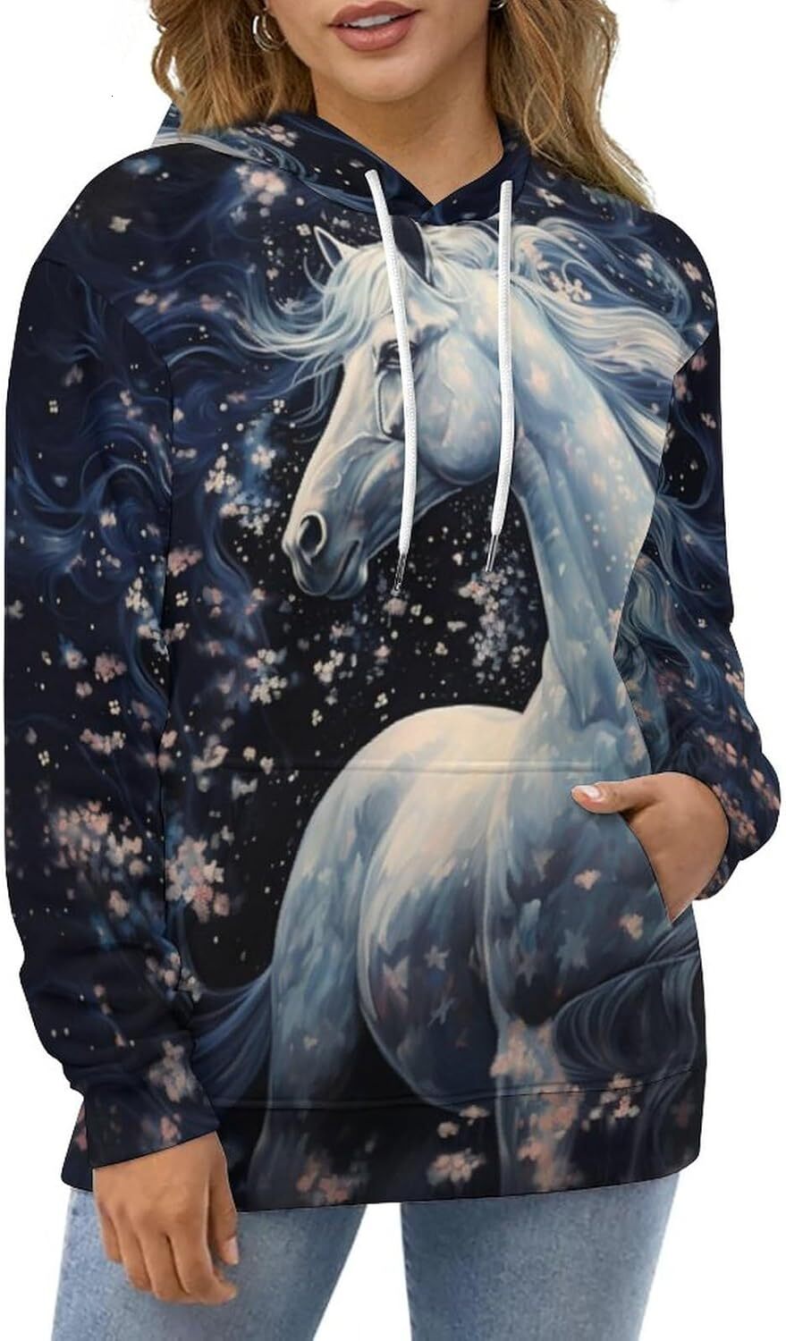 Hoodie for Mens Womens Womens Cat Hoodie Autumn Winter Long Sleeve Pullover Animal cool Realistic Graphic Hoodie Graphic Hoodies sweatshirt Pullover L