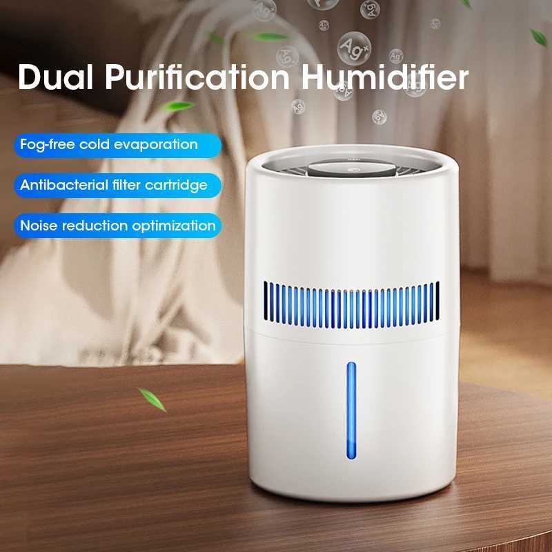 4L e-humidifier with fog free evaporation air humidifier with fog free water cleaning 350mL/h suitable for beds ranging from 10 to 20 Y241104