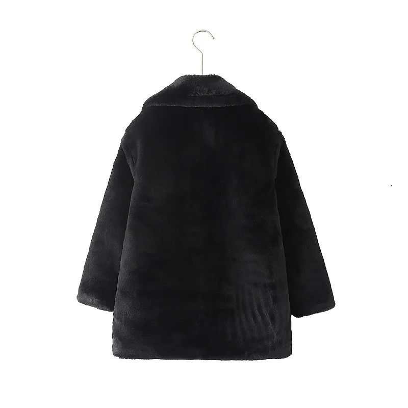 Fashion Baby Girl Boy Faux Fur Jacket Winter Toddler Teen Child Warm Thick Cotton Padded Coat Outwear Baby Clothes 2-14Y 241028