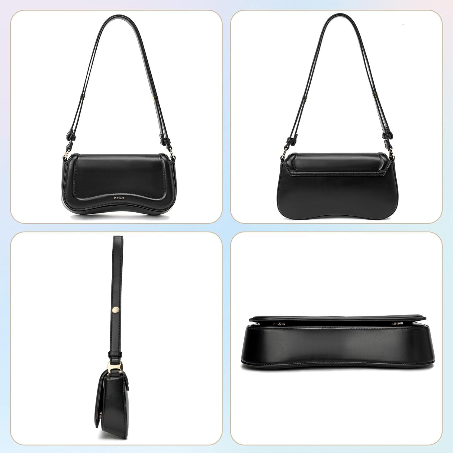 Ladies' small shoulder fashionable crossbody bag, wallet, waterproof leather handbag, designer bag