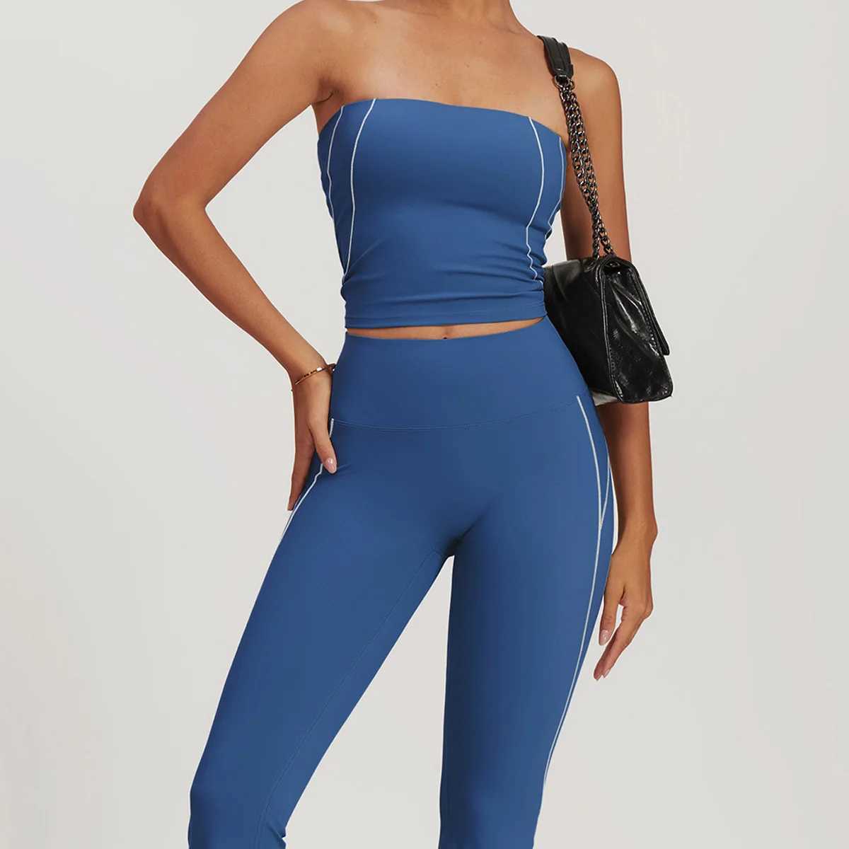 Women's Tracksuits Suit Sports Set Women Quick-Drying Fitness Gym Set Women Tracksuit Running Workout Sports Short vest Flared Clothing 8838 Y241