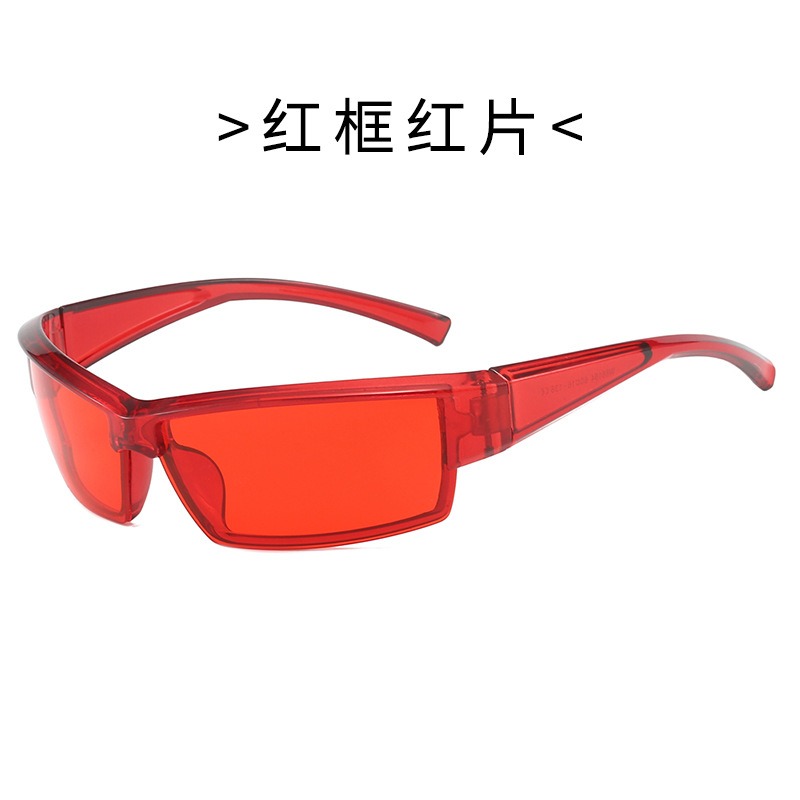 American European Fashion Sports Punk Personalized Retro Box Sunglasses Y2K Spicy Girl Men's and Women's Outdoor Cycling Mirrors