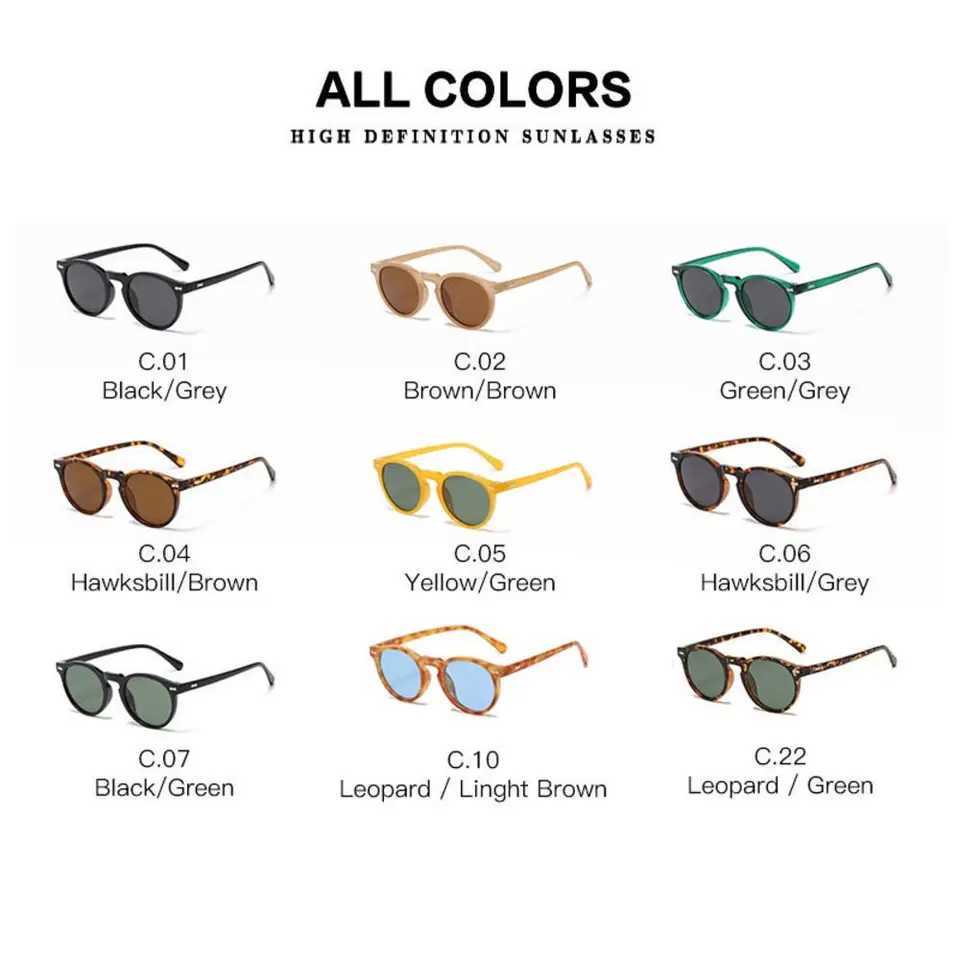 2024 Polarized Sunglasses Men Women Brand Designer Retro Round Sun Glasses Vintage Male Female Goggles UV400 Oculos Gafas De SolX241028