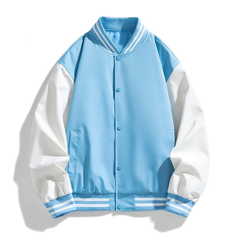 Pink womens bomber jacket autumn and winter fashion baseball uniform oversized jacket student couple Harajuku loose street jacket 241028