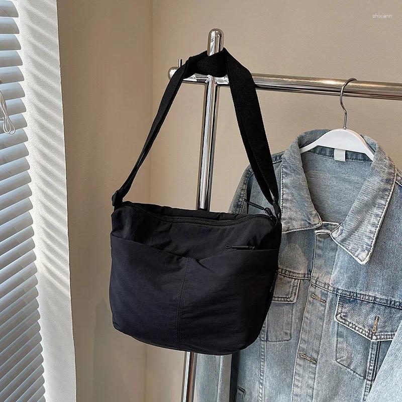 Totes Sewing Thread Casual Solid Shoulder Bags Interior Compartment Soft Large Capacitybrand For Women Nylon Women's Handbags zhanyishengli