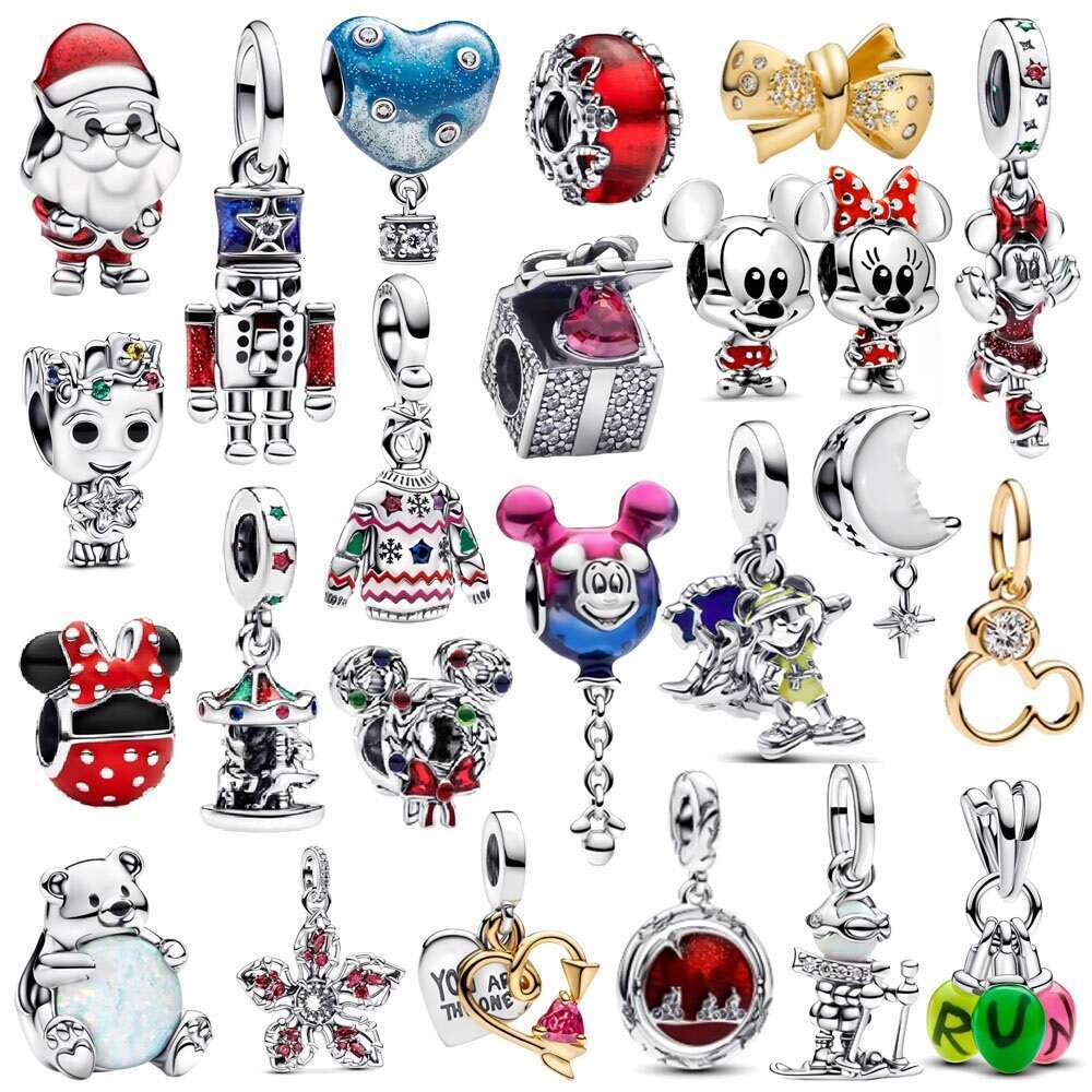 925 925 s Sterling Silver Christmas Charms Beads Fit Orignal Bracelet DIY Christams Gifts 2024 NEW Series
