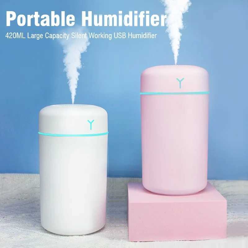 One portable 390ml air humidifier aromatherapy humidifier used for car USB spray with LED color night light humidifier Y241104