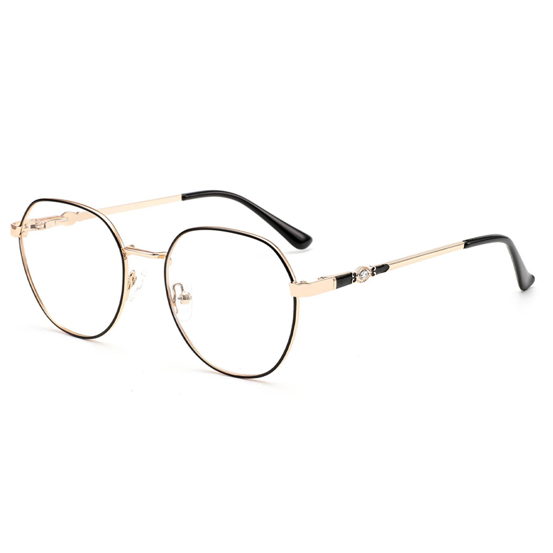 New metal eyeglasses frames men's fashion colour-changing glasses myopia glasses frame women's colour-changing anti-blue light glasses forei