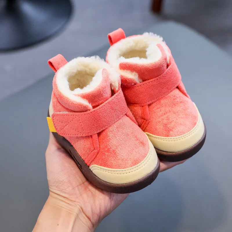 Toddler Baby Boots Winter Boys Girl Warm Baby Snow Boots Plush Soft Bottom Infant Shoes born Baby Outdoor Sneakers Kids Shoes 241028