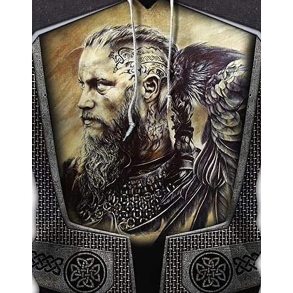 Hoodie for Mens Womens Fashionable Mens Viking God Hoodie, 3D Printed Odin Rune Tattoo Sweatshirt, Harajuku Autumn Long Sleeve Streetwear