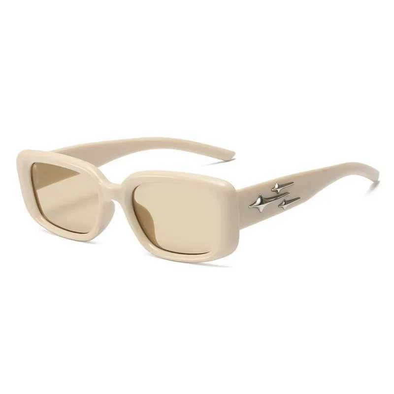 New Retro Y2K Style Small Square Sunglasses Women Cat Eye Sunglasses Fashion Colorful Mirror Goggles Men Punk Sports Sun GlassesXJ241228