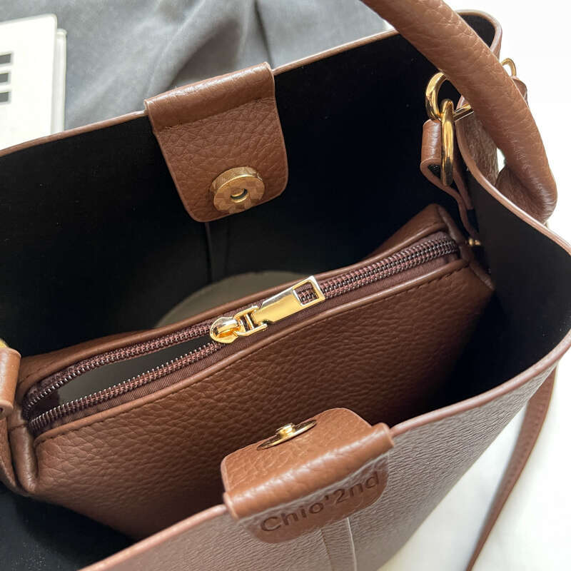 3 Sense Retro Senior Color Small Women's New Crossbody Super Fire Bucket Bag brown handbag women handbags leather s 4