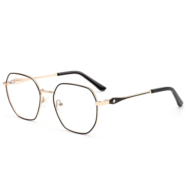 New women's high-class sense of metal eyeglasses frames men's large frame fashion trend wind glasses manufacturers wholesale open ball eyegl