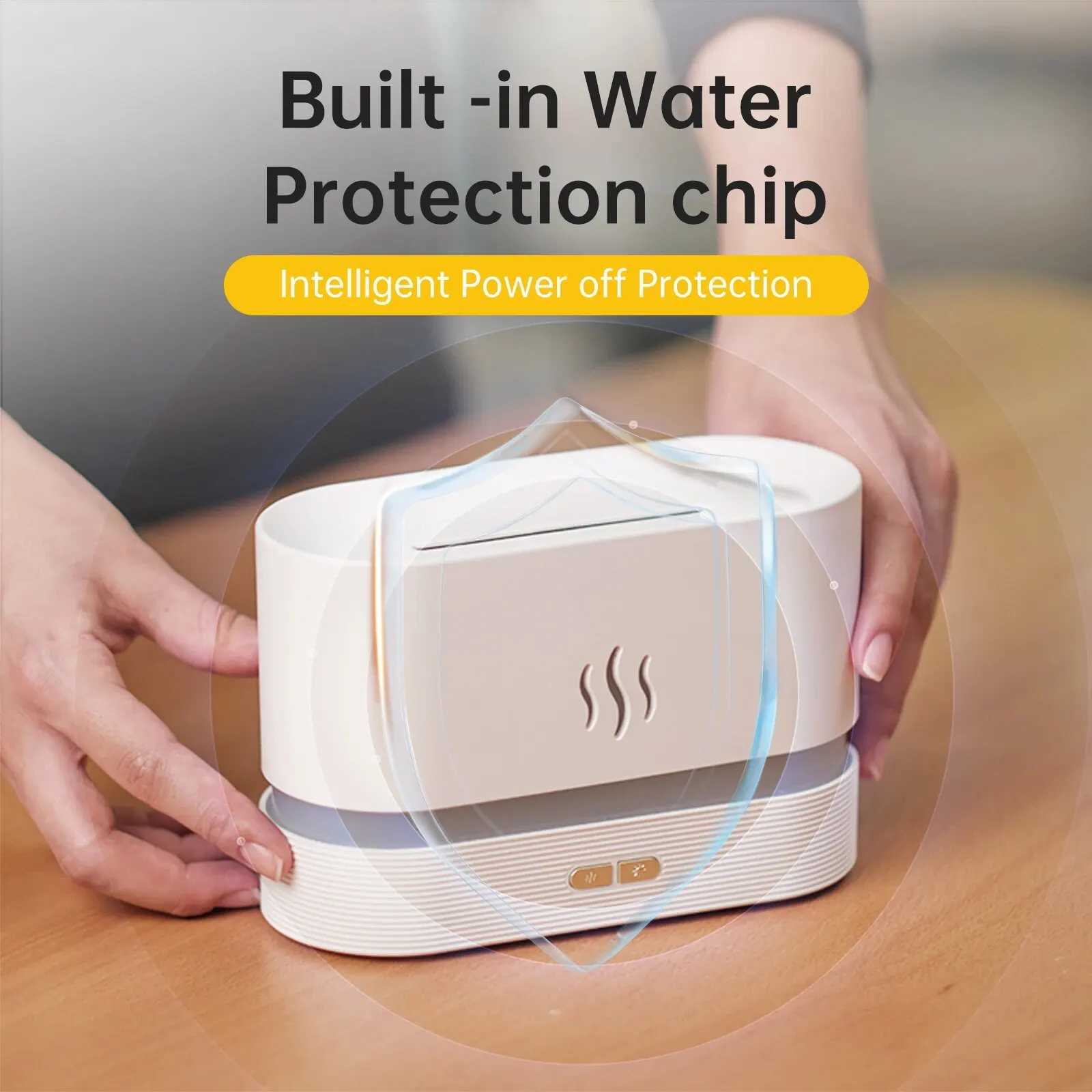 Vissko Ara flame diffuser 180ML air humidifier Trasonic Aratherapy cold mist generator essential oil lamp diffuser Y241104