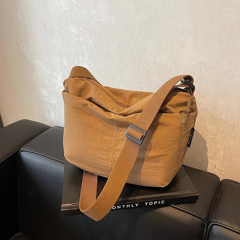 Totes Sewing Thread Casual Solid Shoulder Bags Interior Compartment Soft Large Capacitybrand For Women Nylon Women's Handbags zhanyishengli