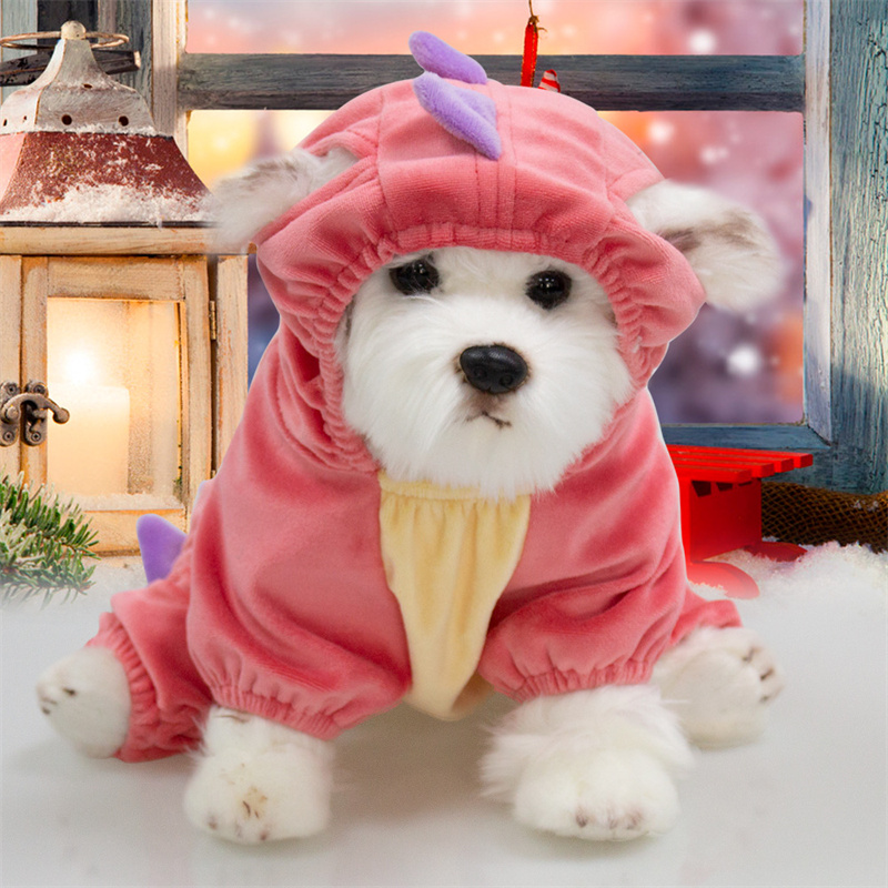 Dinosaur Dog Costume - Halloween Dog Costumes Dino Dog Clothes Cute Cat Apparel Funny Hoodie for Large Pets