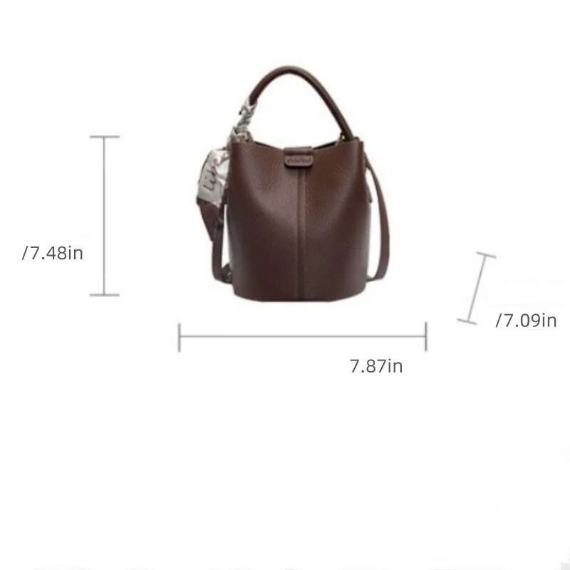 3 Sense Retro Senior Color Small Women's New Crossbody Super Fire Bucket Bag brown handbag women handbags leather s 4