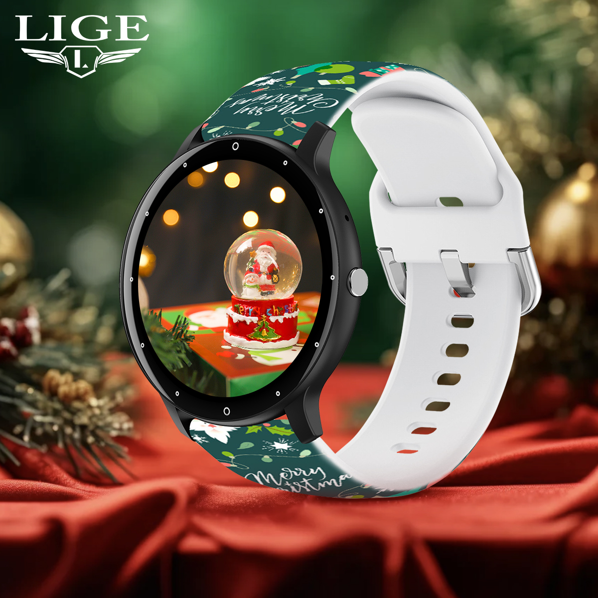 LIGE Outdoor Sports New Smart Watch Multi functional Alarm Clock Step Counting Voice Assistant Sitting Reminder Watch Christmas Gift