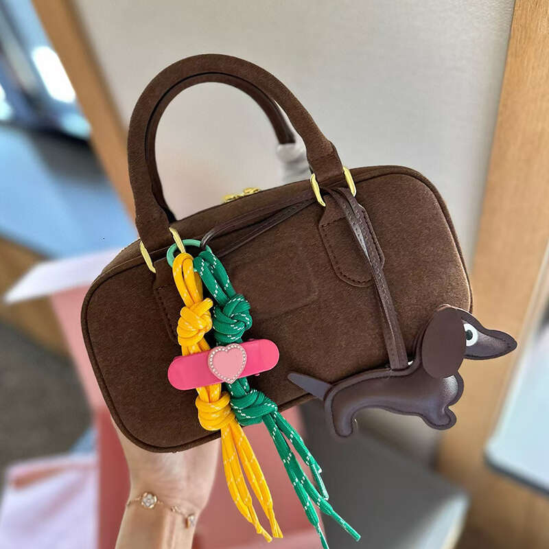 Womens Tote Bags Designer Handbags Brown Maillard Fashion Leather Suede Luxury Ladies Bowling Totes Crossbody Bag