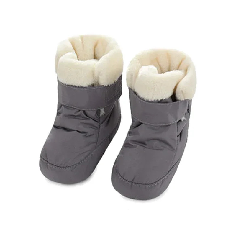 Mother Kids Baby Shoes First walkers Unisex Winter Warm Boots For Infant Faux Fur Inner Snow Toddler Prewalker Bootie 241028