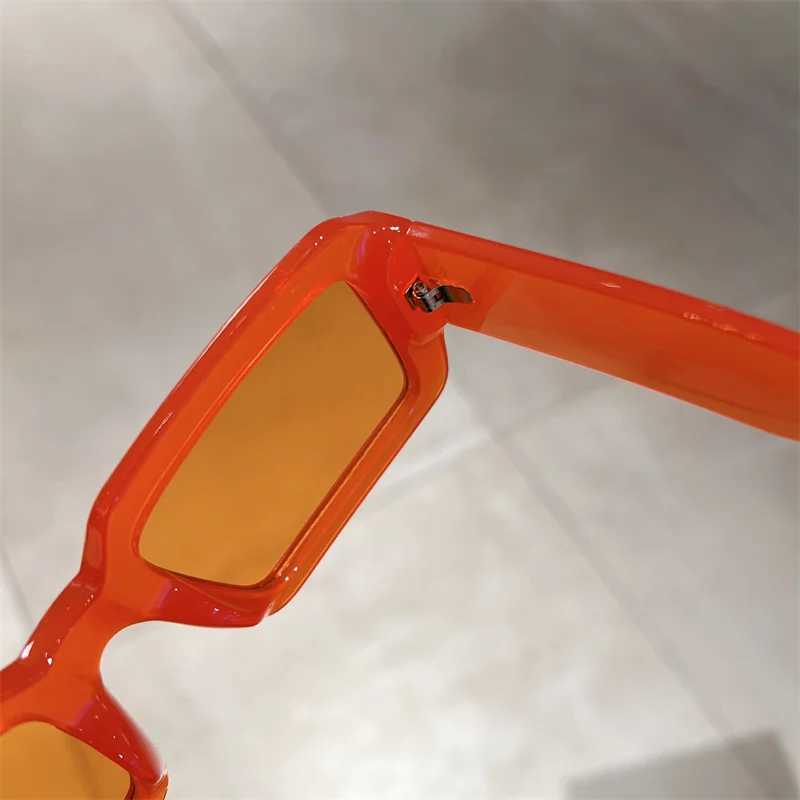 KAMMPT Vintage Rectangle Sunglasses Fashion Square Candy Color Shades Eyewear Trendy Retro Women Brand Design UV400 Sun GlassesX241213
