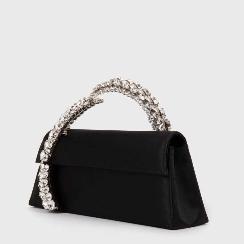 Internet celebrity's same style sparkling diamond satin handbag, sparkling diamond dinner bag women's bag 241015