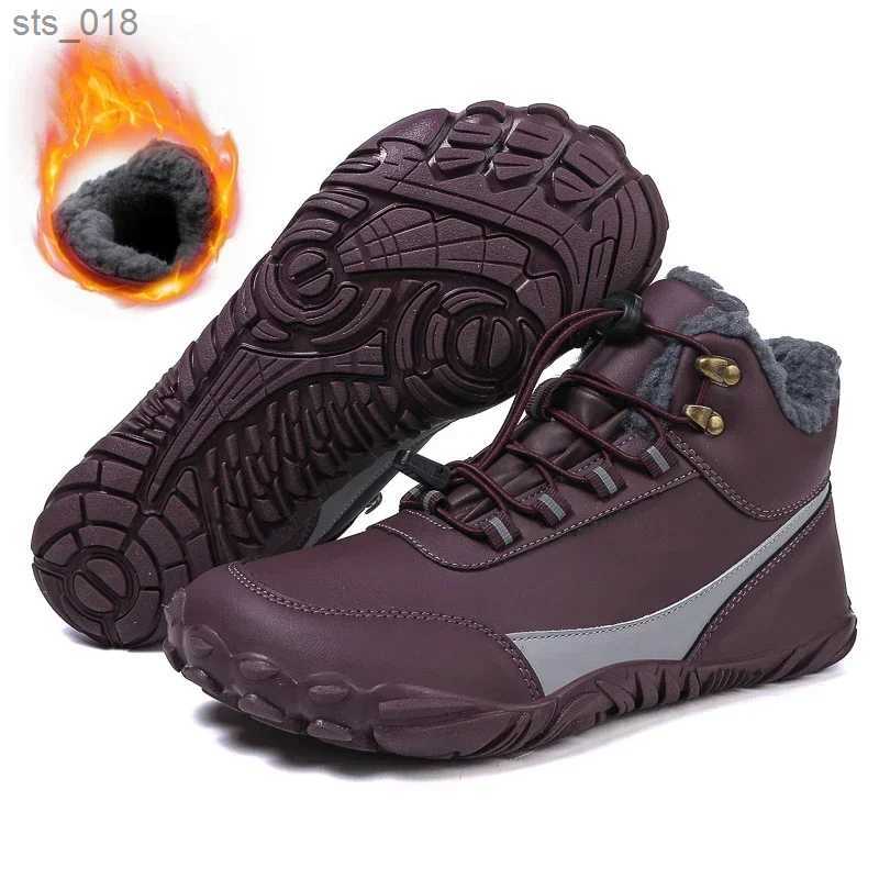 Outdoor Shoes Sandals Winter Barefoot Boots Womens Snow Plush Warm Ankle Anti slip Waterproof Hiking Size Up H241101