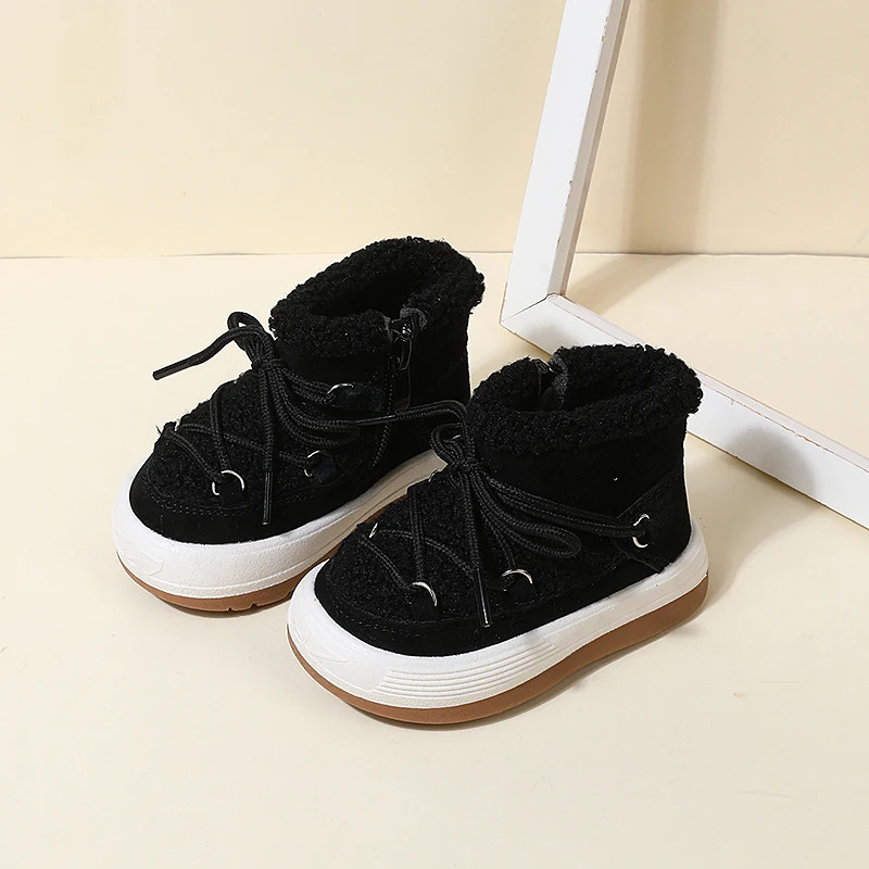 DIMI Autumn/Winter Baby Boots Warm Plush Rubber Sole Toddler Kids Sneakers Infant Shoes Fashion Little Boys Girls Boots 241028