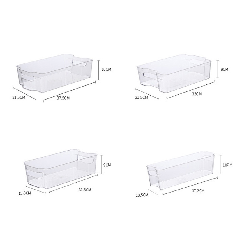 Kitchenware Transparent Pull-Out Organiser Fridge Fruit & Vegetable Compartment Fresh Box Customised Food Storage Boxes