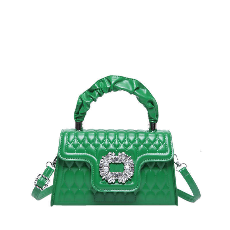 2024 New Fashionable Square Texture Handbag, Western Pressure Shell Shoulder Bag, Small and Versatile Crossbody Bag