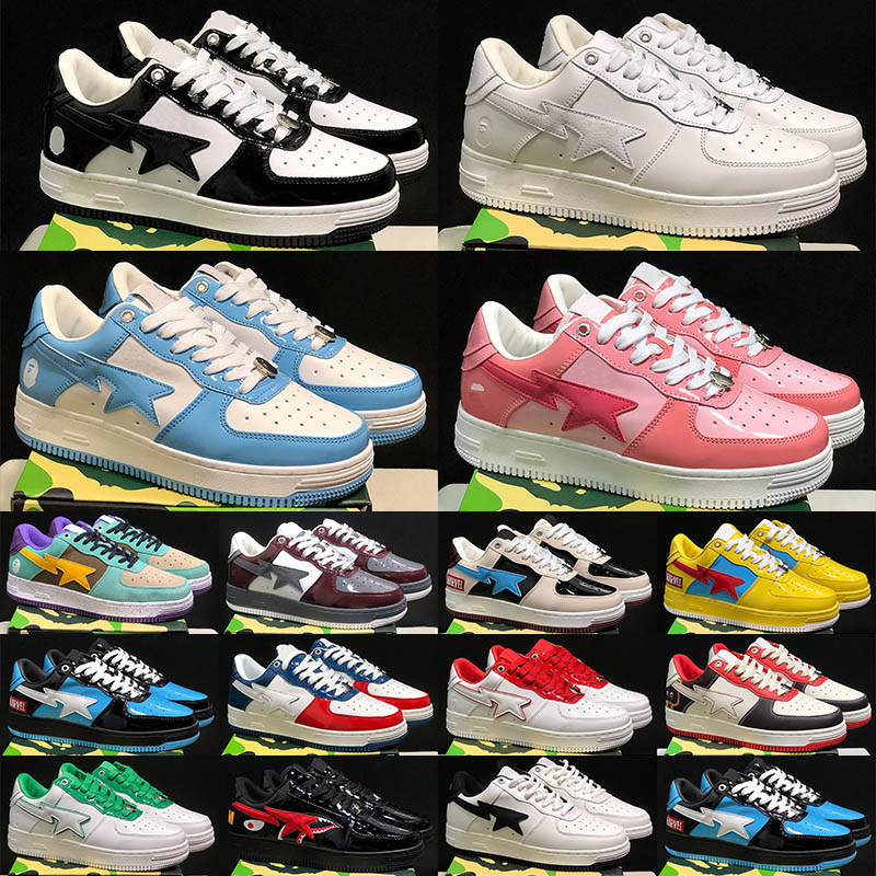 Designer Casual sk8 sta Shoes Grey Black stas SK8 Color Camo Combo Pink Green ABC Camos Pastel Blue Patent Leather M2 With Socks Platform Sneakers Trainers 36-45