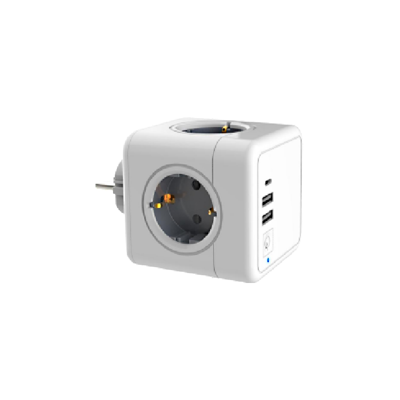 Smart Universal round multi Outlet Power with type-a and type-c USB port Socket power cube usb strip