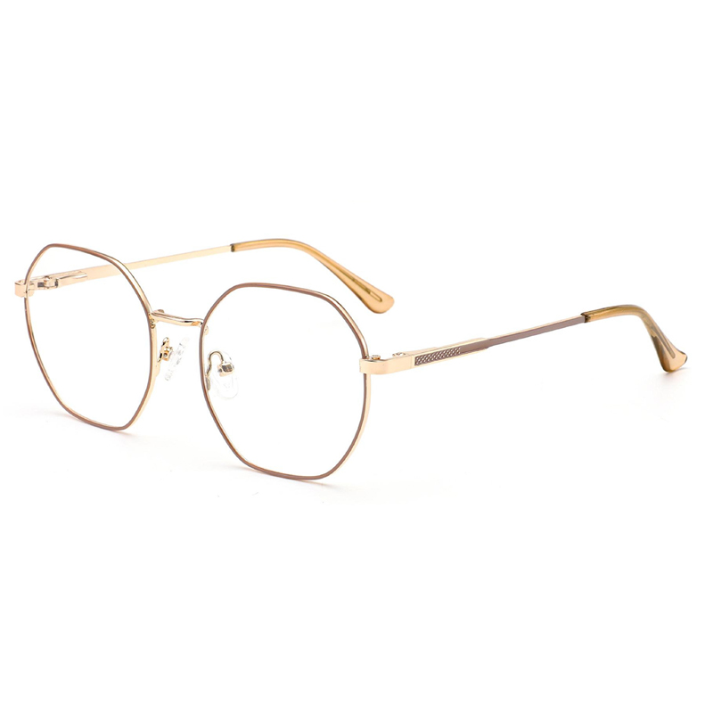 Designer glasses new metal eyeglasses frame men's fashion anti-blue light flat glasses retro cross-border eyeglasses frame