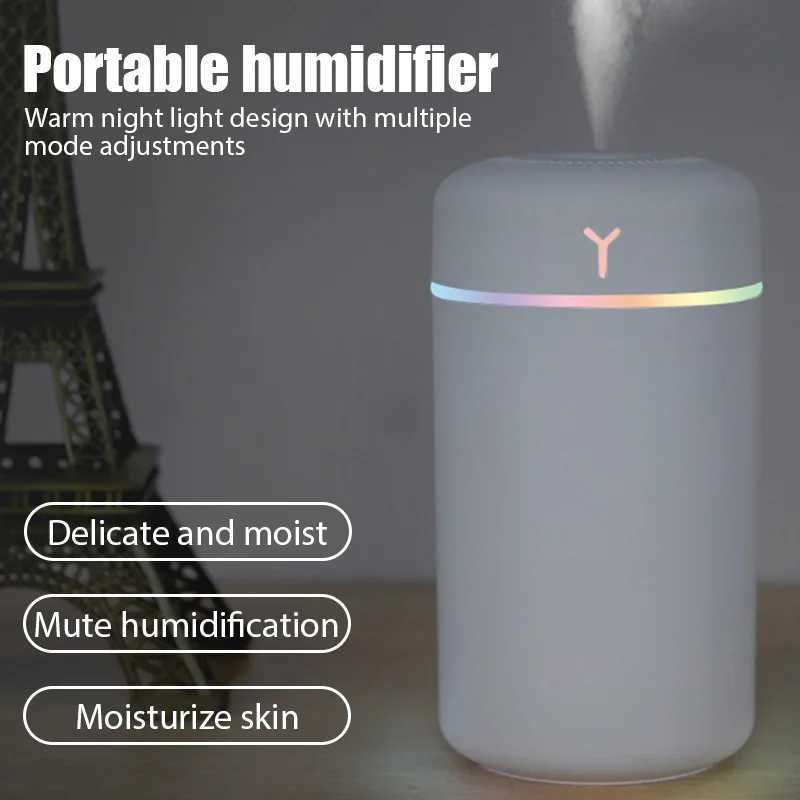 420ml air humidifier portable USB Ara oil diffuser with color light cold fog spray Y241104