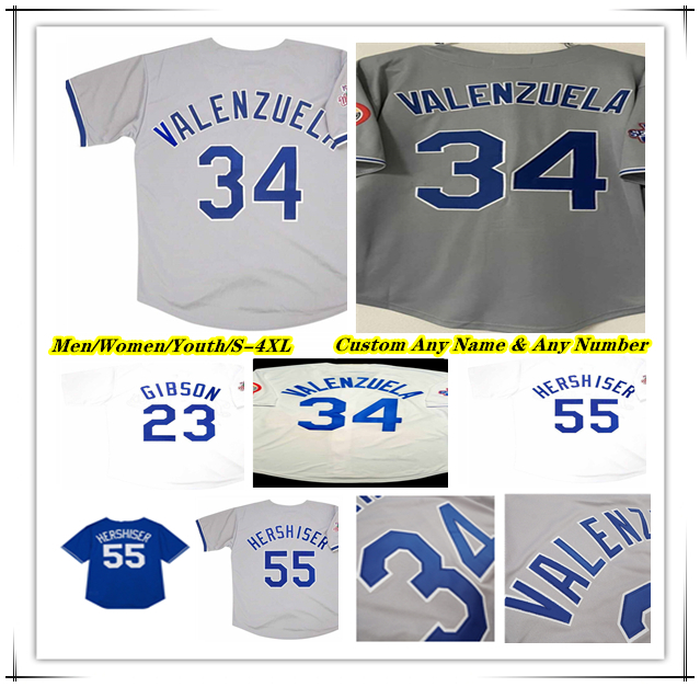 Fernando Valenzuela Orel Hershiser 1981 1988 Throwback WS Baseball Jerseys Steve Garvey Kirk Gibson MIKE SCIOSCIA Lasorda Adrian Gonzalez Don Sutton Ron Cey