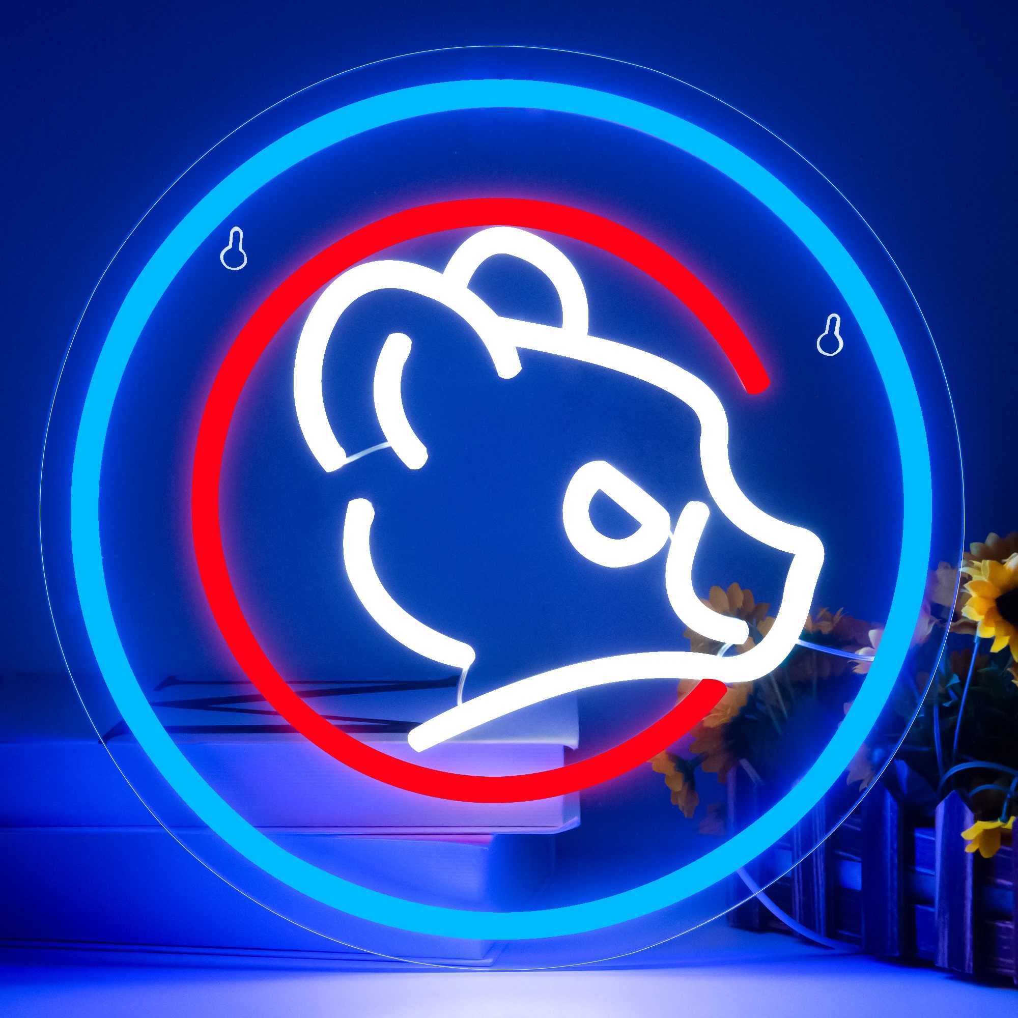 Baseball neon lights Sign Cubs team lights baseball LED neon wall lights used for sports neon lights baseball decoration for club baseball fans X24102